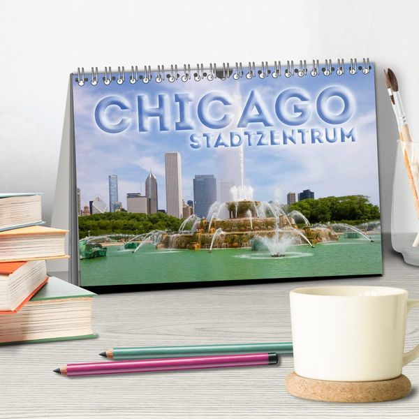 Produktbild: CHICAGO Stadtzentrum (Tischkalender 2026 DIN A5 quer), CALVENDO Monatskalender