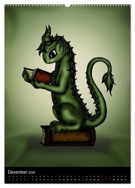 Produktbild: Drachen (Wandkalender 2026 DIN A2 hoch), CALVENDO Monatskalender