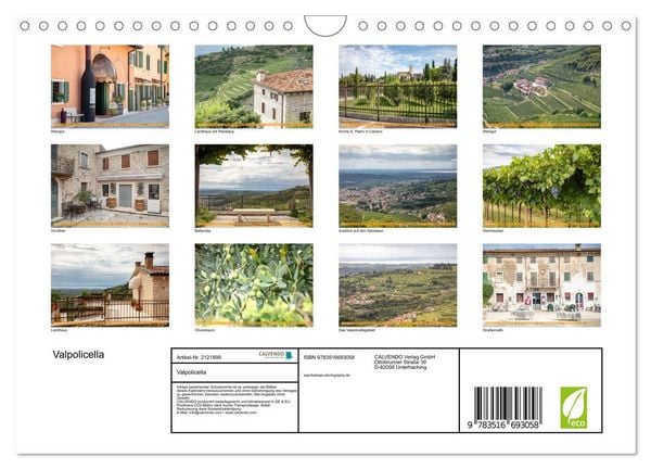 Produktbild: Valpolicella (Wandkalender 2026 DIN A4 quer), CALVENDO Monatskalender
