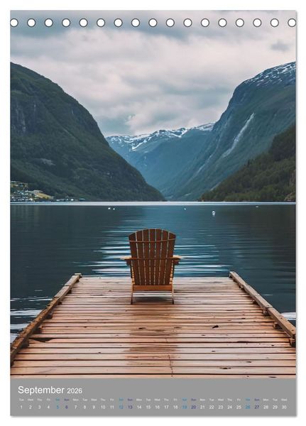 Produktbild: Chairscape (Desk Calendar 2026 DIN A5 portrait), CALVENDO 12 Month DeskCalendar