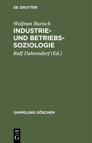 Produktbild: Industrie- und Betriebssoziologie