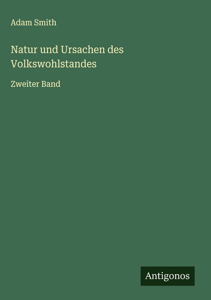 Produktbild: Natur und Ursachen des Volkswohlstandes