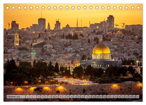 Produktbild: Israel & Pal&auml;stina - Reise durch das heilige Land (Tischkalender 2026 DIN A5 quer), CALVENDO Monatskalender