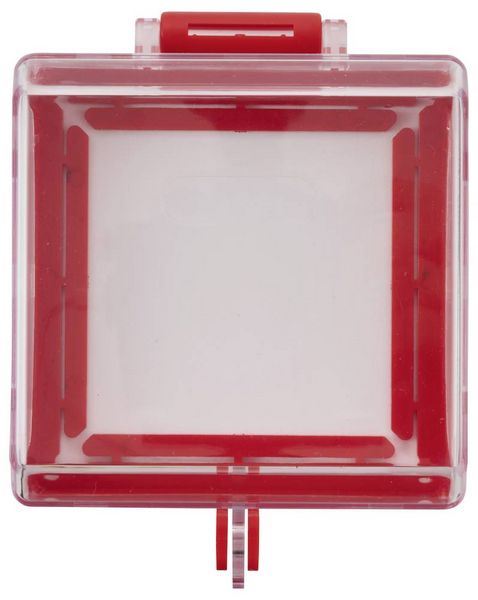 Produktbild: Sygonix SY-6872548 Abschlie&szlig;bare Schalterabdeckung 75x75mm 1St.