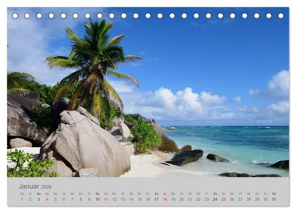 Produktbild: Lichtblicke - Seychellen (Tischkalender 2026 DIN A5 quer), CALVENDO Monatskalender