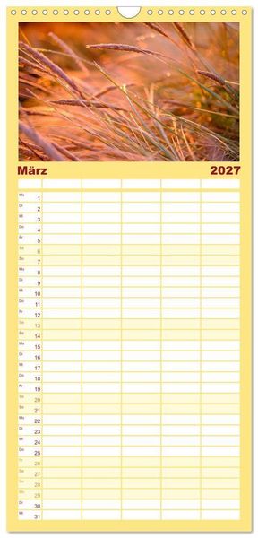 Produktbild: Familienplaner 2027 - feeling Sylt mit 5 Spalten (Wandkalender, 21 x 45 cm) CALVENDO