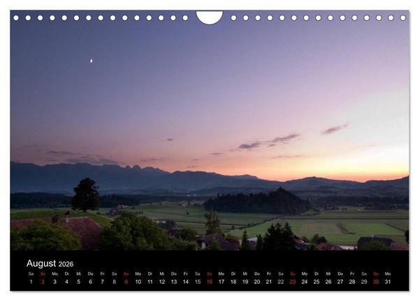Produktbild: Lichtstimmungen Schweiz 2026 (Wandkalender 2026 DIN A4 quer), CALVENDO Monatskalender