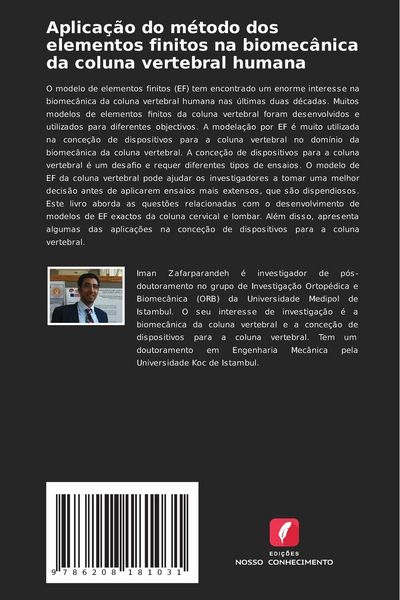 Produktbild: Aplica&ccedil;&atilde;o do m&eacute;todo dos elementos finitos na biomec&acirc;nica da coluna vertebral humana
