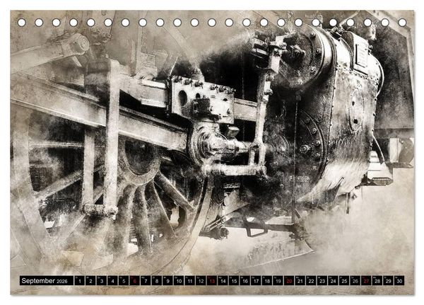 Produktbild: Dampflok Impressionen (Tischkalender 2026 DIN A5 quer), CALVENDO Monatskalender