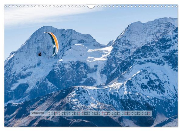 Produktbild: Paragliding - lautloses Schweben (Wandkalender 2026 DIN A3 quer), CALVENDO Monatskalender