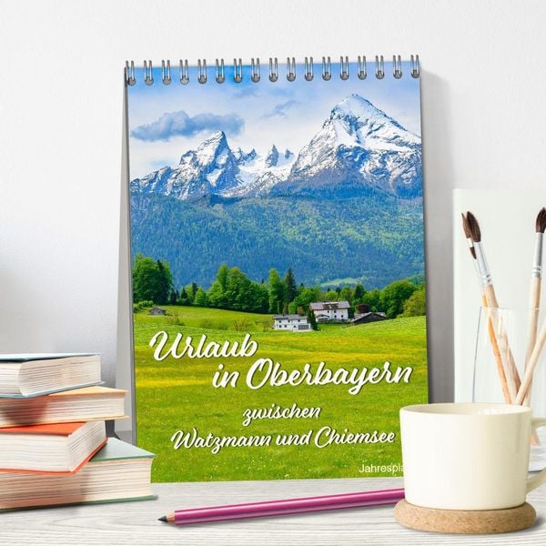 Produktbild: Urlaub in Oberbayern - zwischen Watzmann und Chiemsee (Tischkalender 2026 DIN A5 hoch), CALVENDO Monatskalender