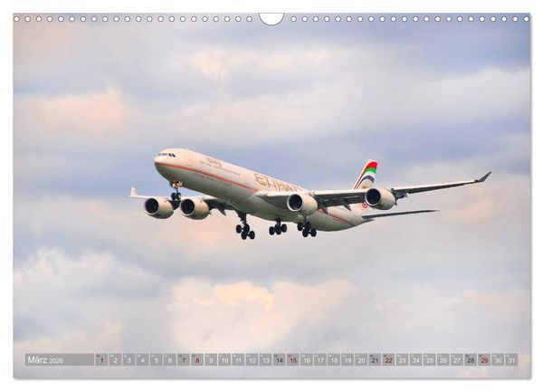 Produktbild: Flugzeuge - Eindrucksvolle Riesen am Himmel (Wandkalender 2026 DIN A3 quer), CALVENDO Monatskalender