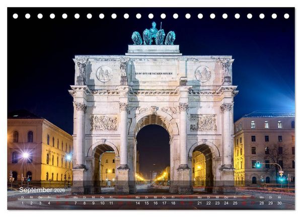 Produktbild: Deutschland Impressionen bei Nacht (Tischkalender 2026 DIN A5 quer), CALVENDO Monatskalender