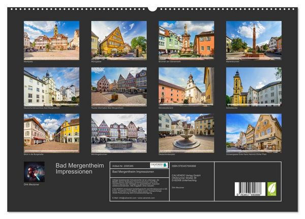 Produktbild: Bad Mergentheim Impressionen (hochwertiger Premium Wandkalender 2026 DIN A2 quer), Kunstdruck in Hochglanz