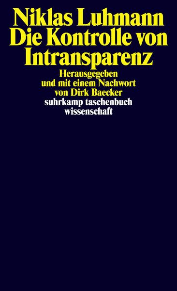 Produktbild: Die Kontrolle von Intransparenz