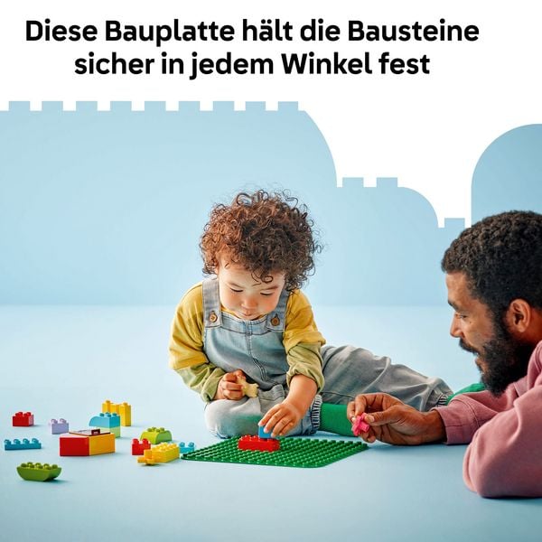 LEGO DUPLO Bauplatte in Grün, Bauspielzeug zum Ausstellen 10460
