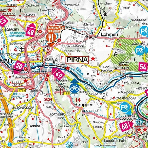 Produktbild: MARCO POLO Freizeitkarte 24 Dresden, Oberlausitz, S&auml;chsische Schweiz 1:100.000