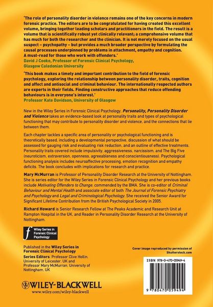 Produktbild: Personality, Personality Disorder and Violence