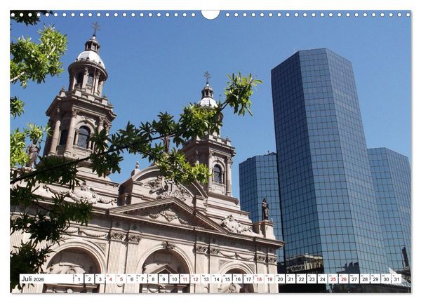 Produktbild: Von den Anden zum Pazifik - Santiago de Chile und Umgebung (Wandkalender 2026 DIN A3 quer), CALVENDO Monatskalender