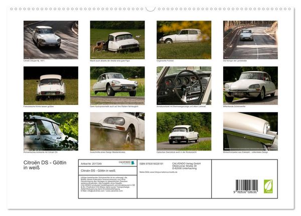 Produktbild: Citro&euml;n DS - G&ouml;ttin in wei&szlig; (hochwertiger Premium Wandkalender 2026 DIN A2 quer), Kunstdruck in Hochglanz