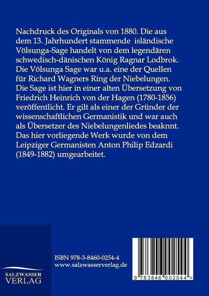 Produktbild: Volsunga- und Ragnars-Saga nebst der Geschichte von Nornagest