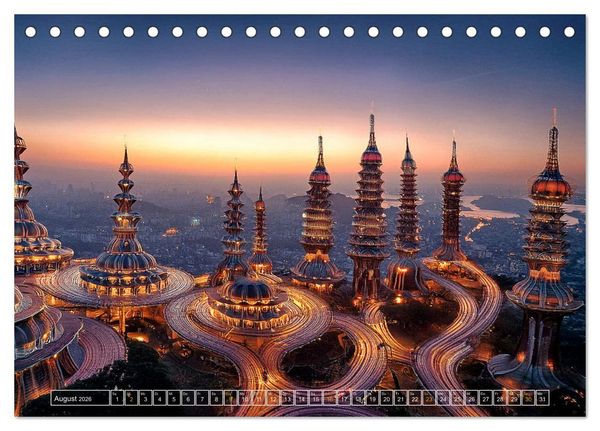 Produktbild: Die Fantasie als Architekt (Tischkalender 2026 DIN A5 quer), CALVENDO Monatskalender