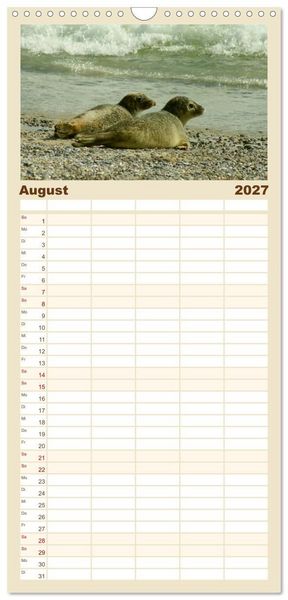 Produktbild: Familienplaner 2027 - An der Nordsee mit 5 Spalten (Wandkalender, 21 x 45 cm) CALVENDO