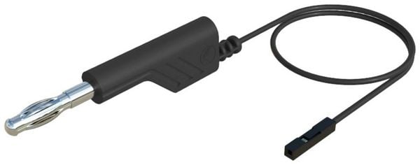 Produktbild: Hirschmann Test & Measurement MAL 4-0.64/100-0.25 Messleitung Lamellenstecker 4 mm Buchse 0.64 mm 1.00 m Schwarz 1 St.