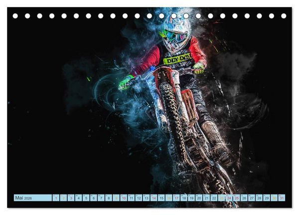 Produktbild: Motocross - extrem cool (Tischkalender 2026 DIN A5 quer), CALVENDO Monatskalender