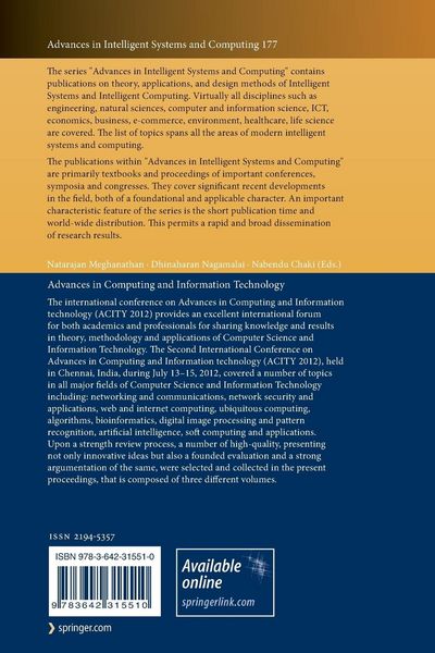 Produktbild: Advances in Computing and Information Technology