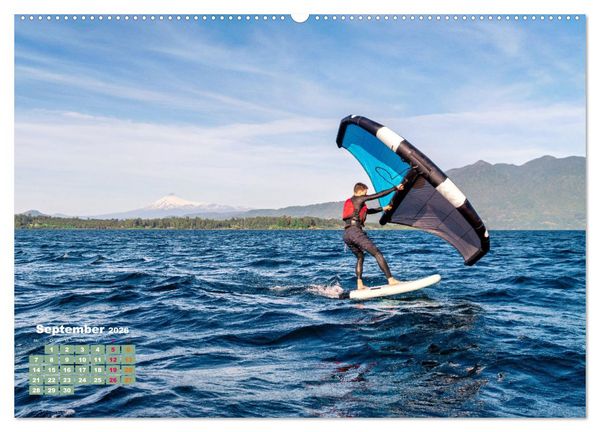 Produktbild: Wingfoilen - fliegen &uuml;ber das Wasser (Wandkalender 2026 DIN A2 quer), CALVENDO Monatskalender