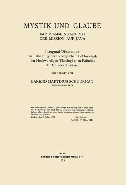 Produktbild: Mystik und Glaube im Zusammenhang mit der Mission auf Java
