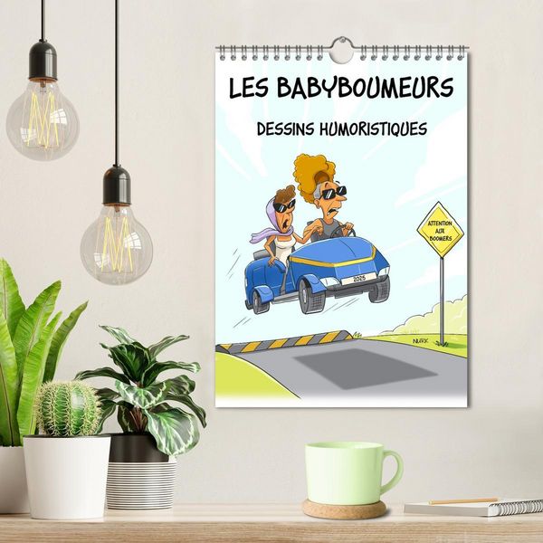 Produktbild: Les Babyboumeurs - Dessins humoristiques (Calendrier mural 2026 DIN A4 horizontal), CALVENDO calendrier mensuel