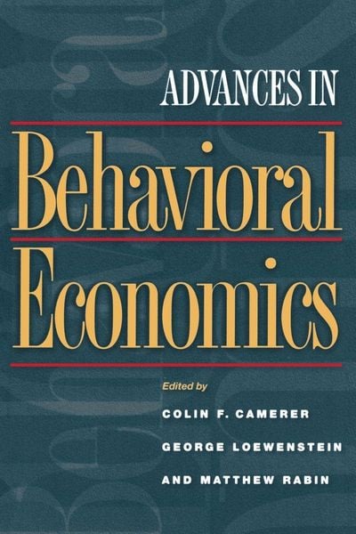 Produktbild: Advances in Behavioral Economics