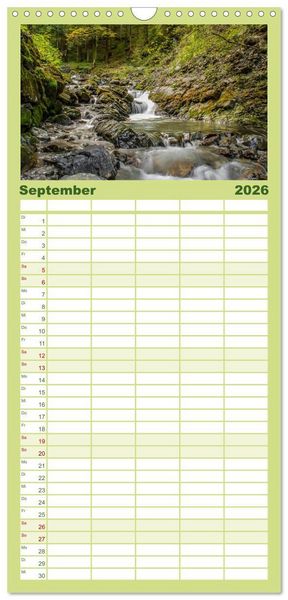 Produktbild: Familienplaner 2026 - Im Allg&auml;u bei Oberstdorf mit 5 Spalten (Wandkalender, 21 x 45 cm) CALVENDO