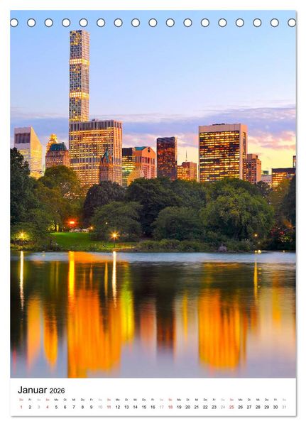 Produktbild: New Yorks architektonische Highlights (Tischkalender 2026 DIN A5 hoch), CALVENDO Monatskalender