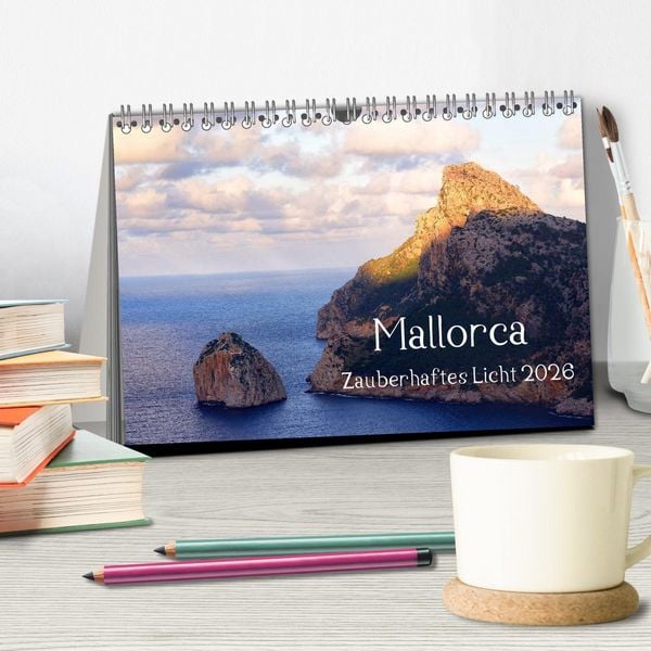 Produktbild: Mallorca Zauberhaftes Licht (Tischkalender 2026 DIN A5 quer), CALVENDO Monatskalender
