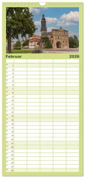 Produktbild: Familienplaner 2026 - Weimar - Kulturstadt im Herzen Europas mit 5 Spalten (Wandkalender, 21 x 45 cm) CALVENDO