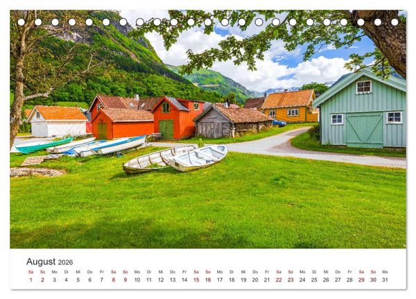 Produktbild: Norwegen - Landschaften und Fjorde im westlichen Norwegen (Tischkalender 2026 DIN A5 quer), CALVENDO Monatskalender