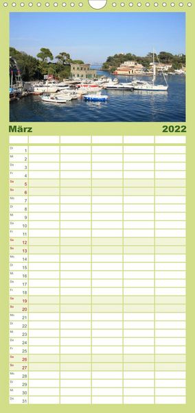 Produktbild: Ischia - Familienplaner hoch (Wandkalender 2022 , 21 cm x 45 cm, hoch)