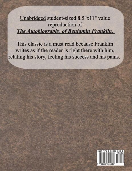 Produktbild: The Autobiography of Benjamin Franklin