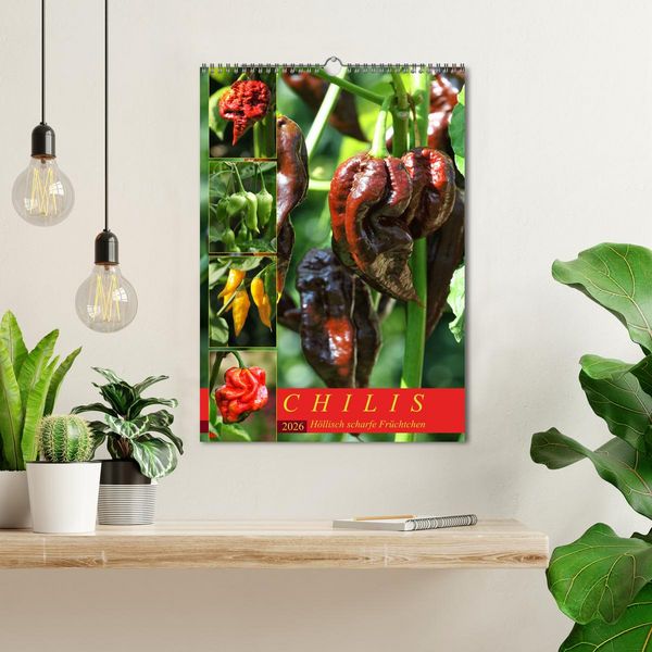 Produktbild: Chilis - H&ouml;llisch scharfe Fr&uuml;chtchen (Wandkalender 2026 DIN A3 hoch), CALVENDO Monatskalender