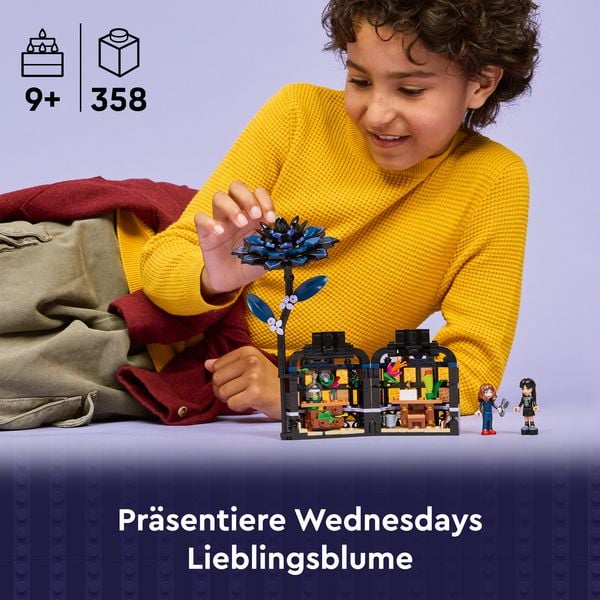 Produktbild: LEGO 76784 Wednesday Schwarze Dahlie, Kinder Geschenk, Spielzeug