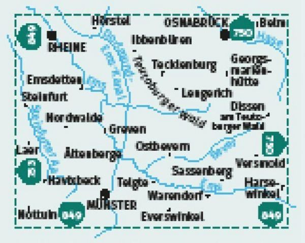 Produktbild: KOMPASS Wanderkarten-Set 863 M&uuml;nster, Osnabr&uuml;ck (2 Karten) 1:35.000