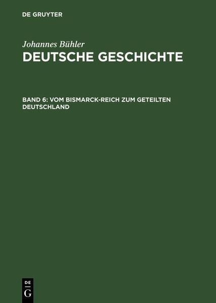 Produktbild: Vom Bismarck-Reich zum geteilten Deutschland