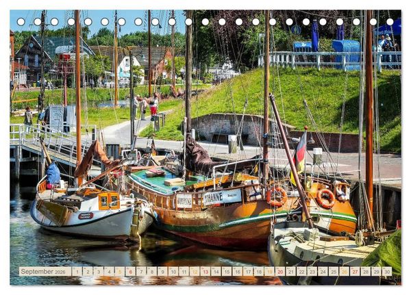 Produktbild: Ostfriesland - der alte Hafen Carolinensiel (Tischkalender 2026 DIN A5 quer), CALVENDO Monatskalender
