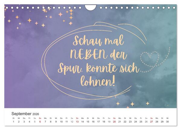 Produktbild: Lass Freude dein Kompass sein (Wandkalender 2026 DIN A4 quer), CALVENDO Monatskalender