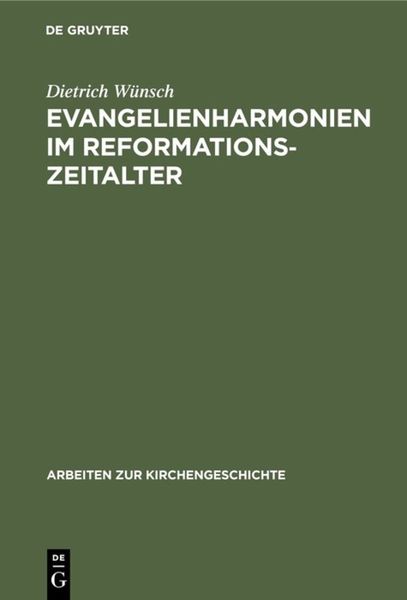 Produktbild: Evangelienharmonien im Reformationszeitalter
