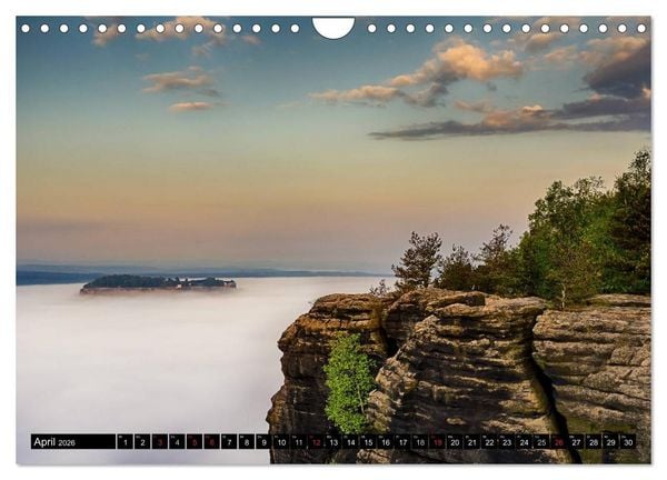 Produktbild: Nebelwelten S&auml;chsische Schweiz (Wandkalender 2026 DIN A4 quer), CALVENDO Monatskalender