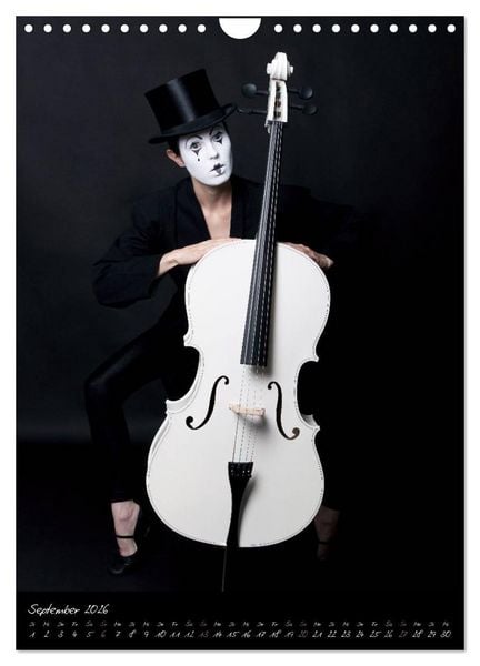 Produktbild: Wei&szlig;es Cello auf Reisen (Wandkalender 2026 DIN A4 hoch), CALVENDO Monatskalender